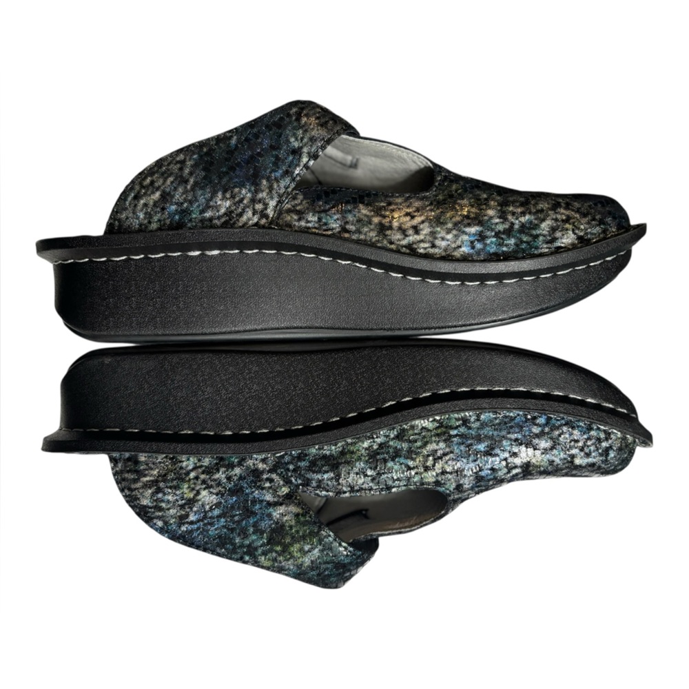 Alegria Classic Clogs Multicolor Leather Slip-On with Buckle Womens Size 9.5 - Picture 9 of 15